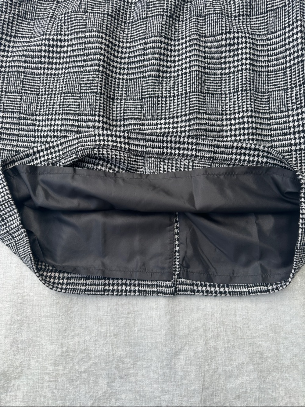 Chadwicks of Boston Black & White Glen Plaid Pencil Skirt Women's Size 16 Wool - Picture 7 of 8
